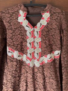 Elegant Brown Ethnic Kurti Winter