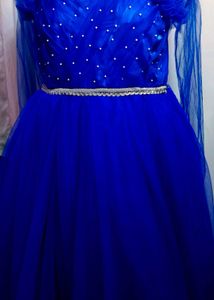 Royal Blue Tulle Formal Gown