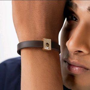 sterling silver Men's Bracelet with gold-plated