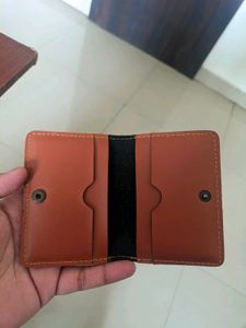Brown vegan leather Bifold Wallet fully new