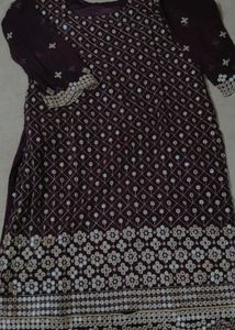 Designer Embroidered Garara kurta with dupatta Set