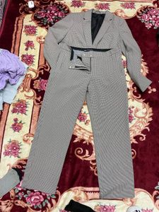 luxurious Chic Houndstooth Blazer & Pants Set