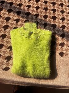 parrot green sweater