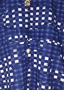 Navy Blue Printed Fit &amp; Flare Dress | Slightly Dam