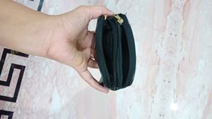 Black Faux Leather Pouch