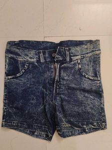 Acid Wash Denim Shorts