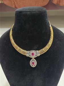 Brand new Elegant Ruby &amp; Diamond Necklace Set