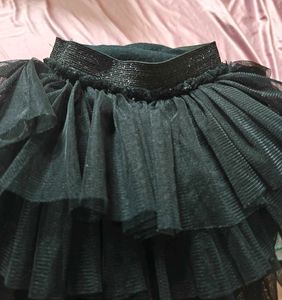 kids Black Tiered Tulle Skirt