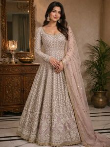 Exquisite Embellished Anarkali with dupatta