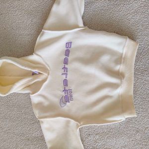 Comfortable Cream Hoodie &amp; Lilac Cargo Pants Set