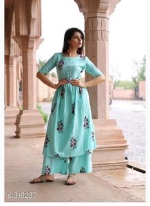 Blue Floral Block Print Co-ord Dress