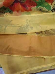 Yellow Floral Print Saree