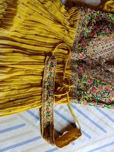 Stunning Yellow Embroidered sharara