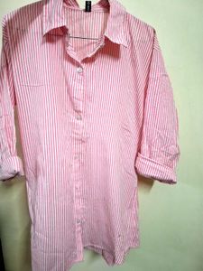 Pink Striped Casual Shirt