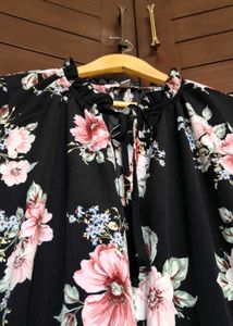 Inspired Hearts Black Floral Print Mini Dress