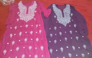 2 Chikankari Kurti With Inner