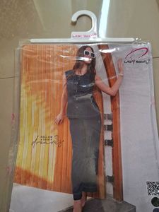 Denim Two-Piece Set - Top &amp; Wide Leg Pants
