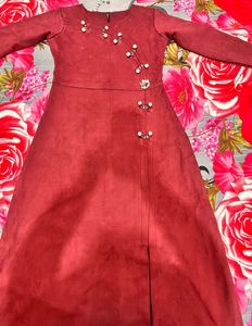 Elegant wine Party wear Gown