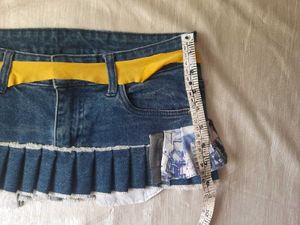 Upcycled Denim Ruffle Skirt – "Tokyo Drift" Editio