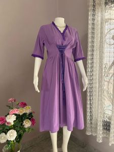 Lavender Lace-Up Corset Dress