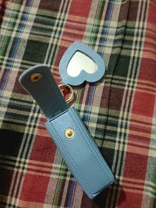 Blue Heart Keychain Holder