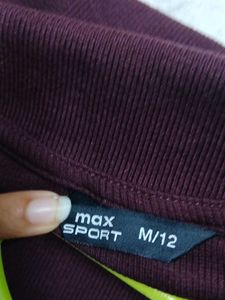 Max Maroon Polo T-Shirt with White Stripes