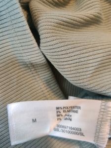 Ribbed Green Top Tieups By Westside