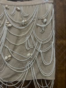 Beaded Fringe Mini Skirt(Brand new )