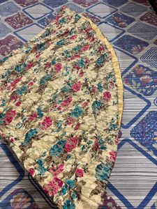 Floral Print Anarkali Gown