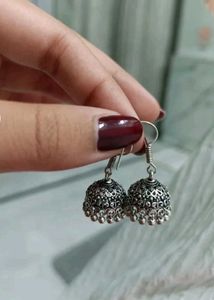 Oxidized Jhumka Earrings