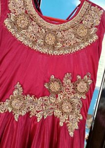 Stunning Red Embroidered Gown