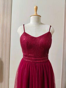 Sparkling Sequin Tulle Evening Gown