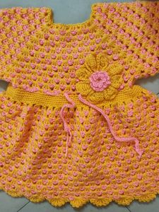 Handmade Crochet Baby Dress - Adorable!