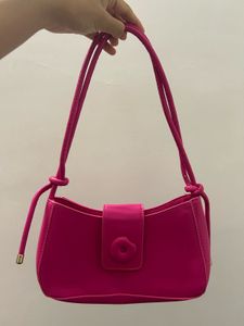 Y2K Style Hot Pink Shoulder Bag