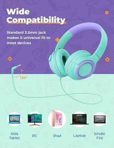 New Iclever Kids Wired Headphone 2 Pc Set