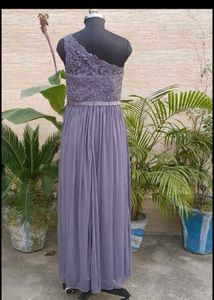 one shoulder gown