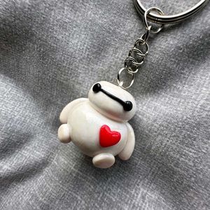 Cute Baymax Heart Keychain
