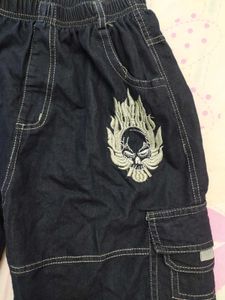 Dark Wash Cargo Denim Shorts