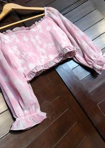 AND Pink Tie-Dye Crop Top &amp; Skirt Set