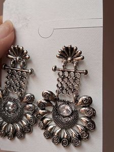 Oxidized Silver Dangle Earrings 🩶