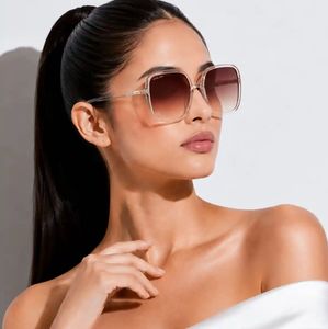 Gold Shaded Women Oversized Sunglasses