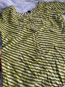 Green Striped Kurti