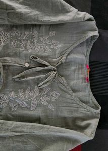 Light Green Embroidered top