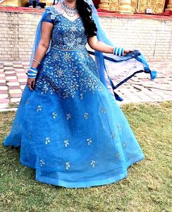 ✨ Stunning Blue Designer Gown