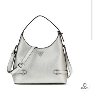 Guess Rosalba Small Hobo Bag - Silver