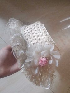 Elegant Lace Headband with Flower Accent