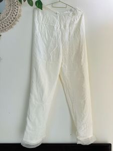Off white pakistani front openA-line Suit pant set