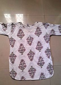 combo Green and white Printed Kurta