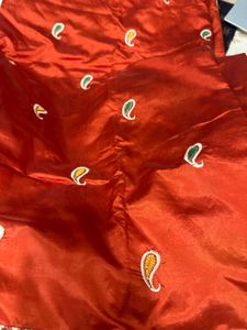 Elegant Orange Banarsi Silk Saree