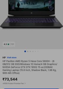 HP Pavilion Gaming Laptop